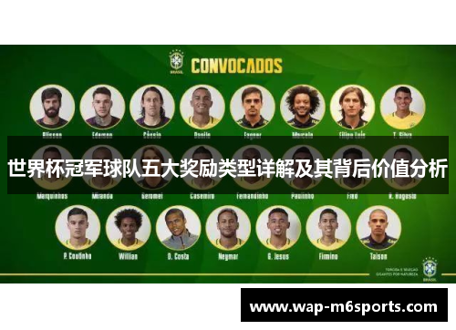 世界杯冠军球队五大奖励类型详解及其背后价值分析